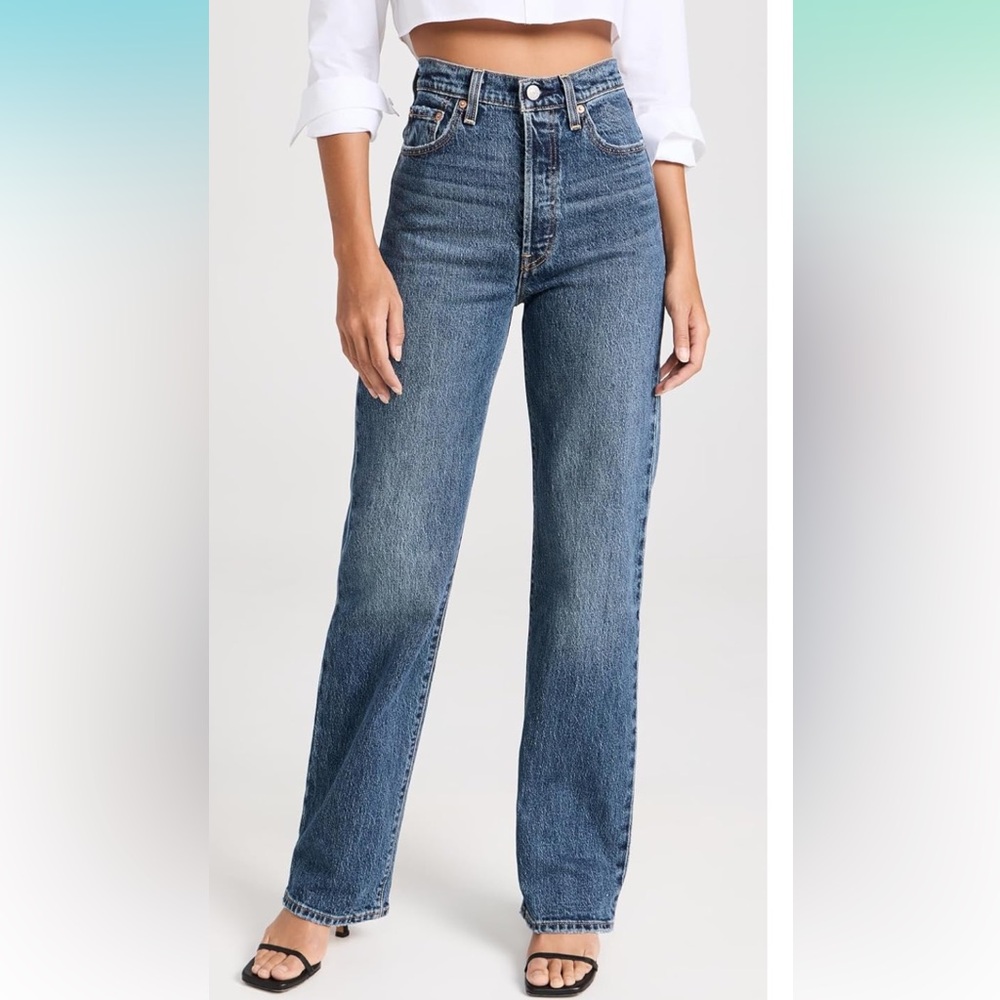 Levis Ribcage Straight Full Length Jeans
